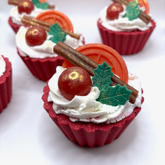 Winter Holiday Cupcake Bath Bomb