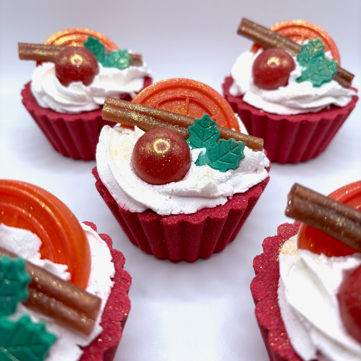 Winter Holiday Cupcake Bath Bomb