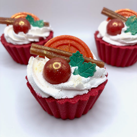Winter Holiday Cupcake Bath Bomb