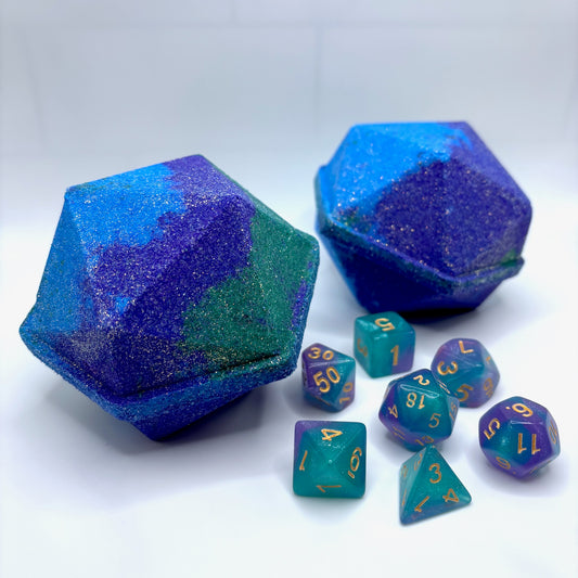 D20 Bath Bomb with dice