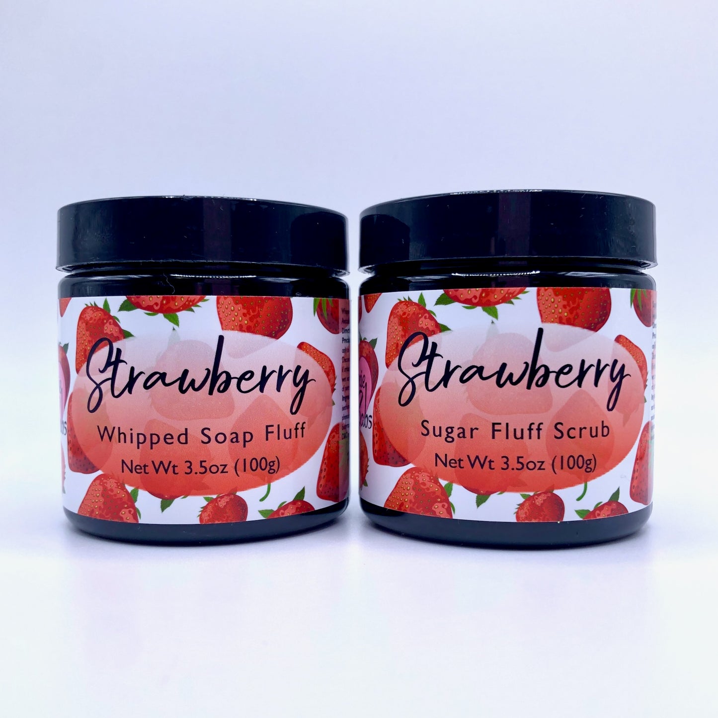 Strawberry soap and scrub