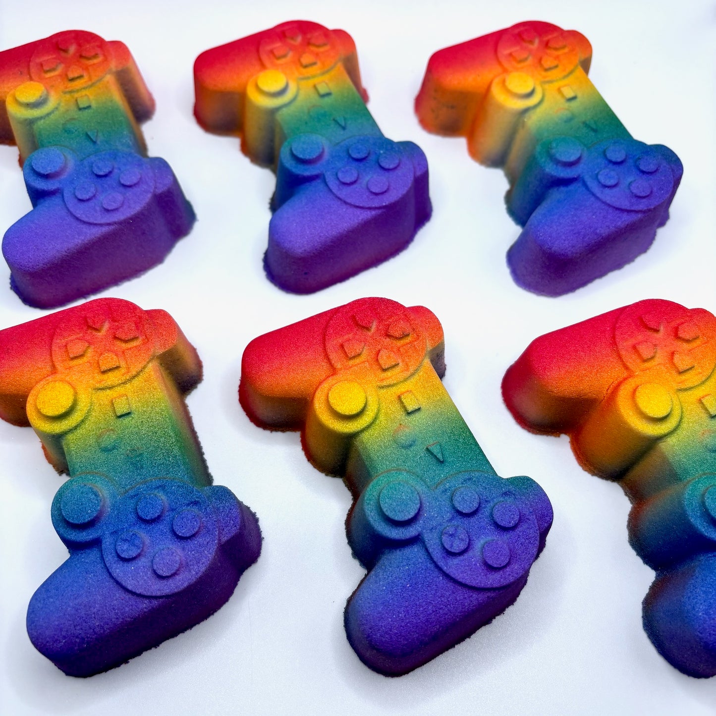 Rainbow Nerd Game Controller Bath Bomb