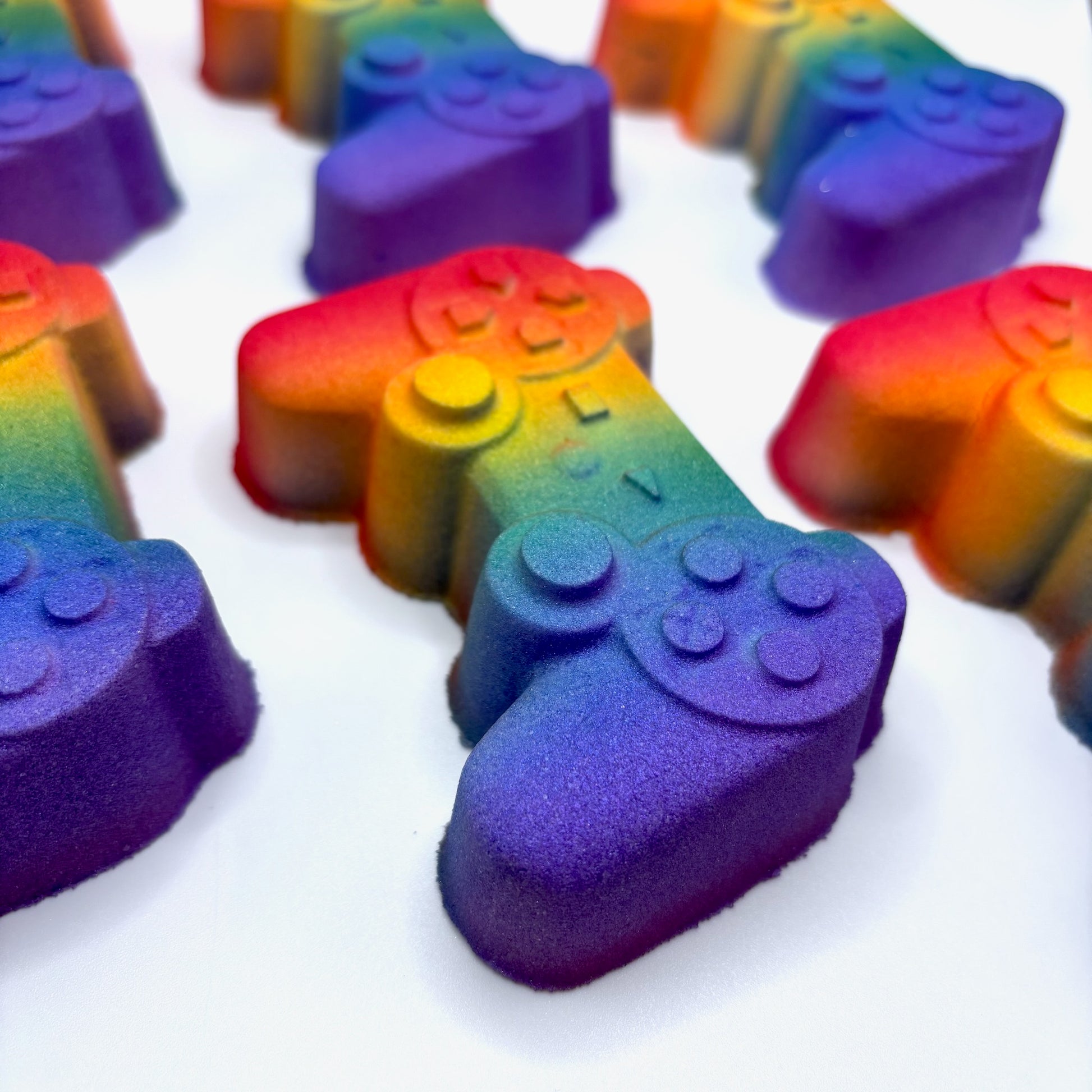 Rainbow Nerd Game Controller Bath Bomb